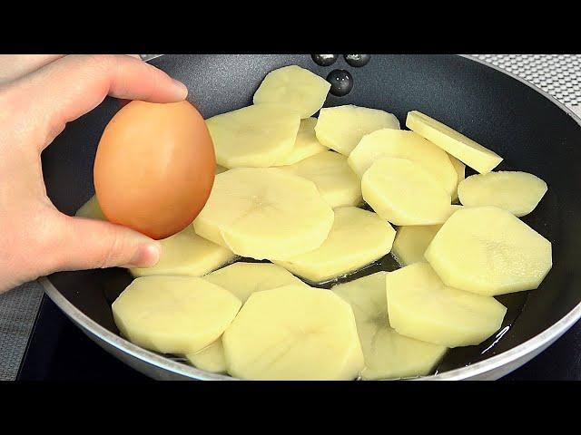 2 Kartoffeln, 4 Eier! Ein schnelles und einfaches Rezept. Das leckerste Kartoffelrezept!