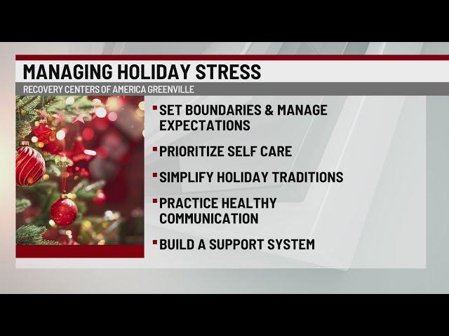 Battling holiday stress with Recovery Centers of America of Greenville