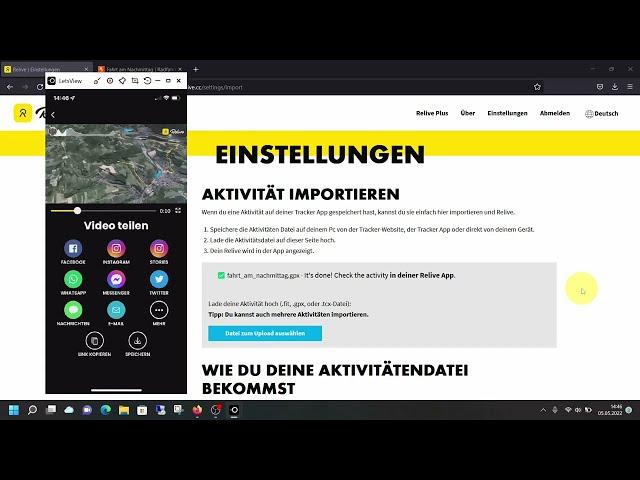 Relive - 3D Animation einer Aktivität erstellen | mit GPX-Datei ein Video erstellen | Tutorial