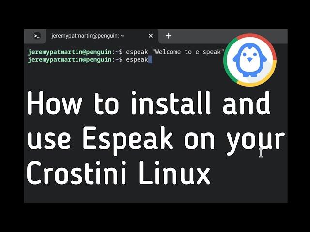 How to install and use Espeak on your Crostini Linux