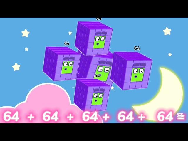 NUMBERBLOCKS ADDITION OF 5 SAME SQUARE NUMBERS | ADD DUPLICATE NUMBERS | LEARN TO COUNT|learningcity