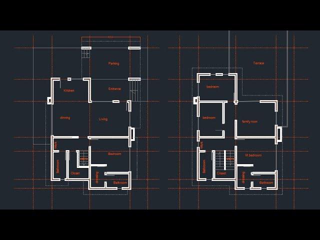 How to draw a floor plan of Villa in AutoCAD part 1 [P#6]