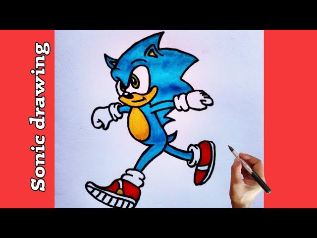 How To Draw Sonic The Hedgehog | Drawing of sonic the hedgehog