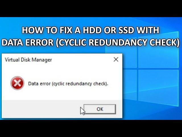 How to FIX Data Error Cyclic Redundancy Check Guide