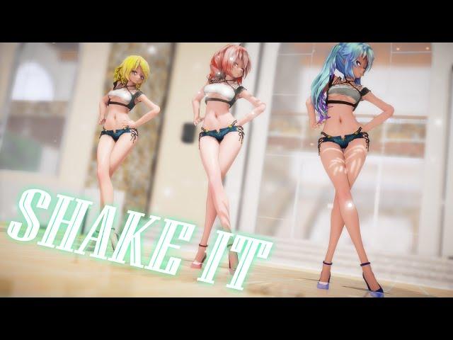 【ボーカロイド/VOCALOID】テト・ミク・リンでSISTAR(씨스타) - SHAKE IT【MMD】【4K】【カメラ配布/Camera DL】