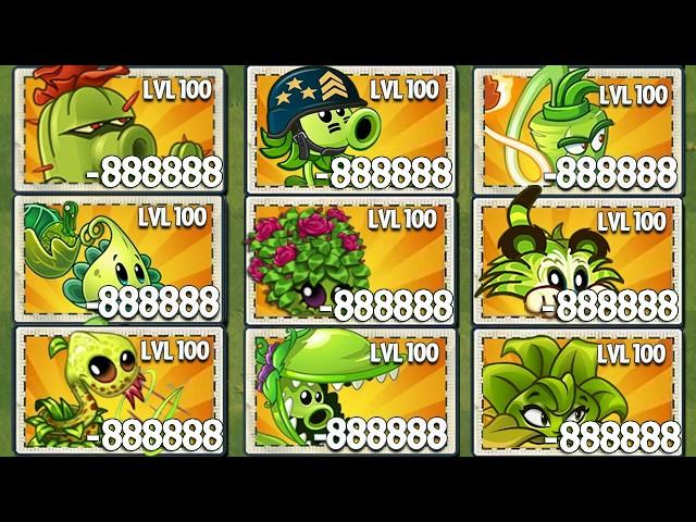 BIG Tournament 36 GREEN Plants Vs All Zombies - Who Will Win? - Pvz 2 Plant vs Plant