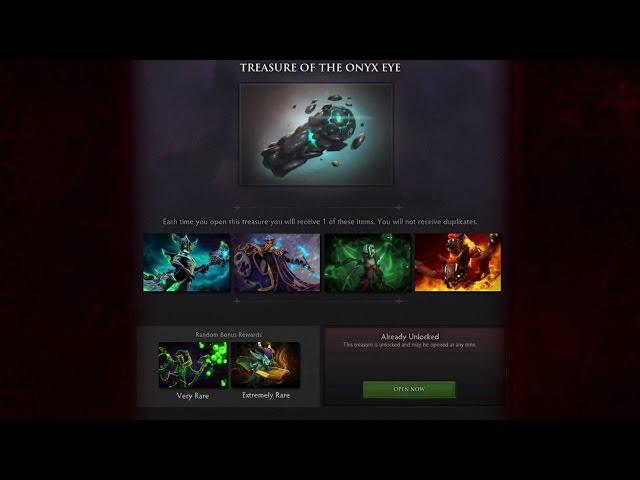 Dota 2 Treasure of the Onyx Eye opening and items overview