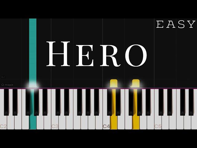 Hero - Mariah Carey | EASY Piano Tutorial | Arranged By Dan Coates