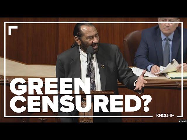 Rep. Al Green speaks while the House debates his censure