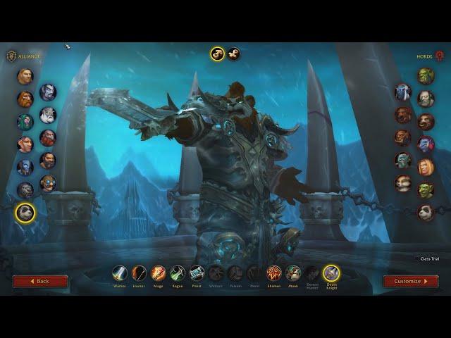 World of Warcraft: SHADOWLANDS | All MALE RACES/CLASS Character Selection Screen Animation!