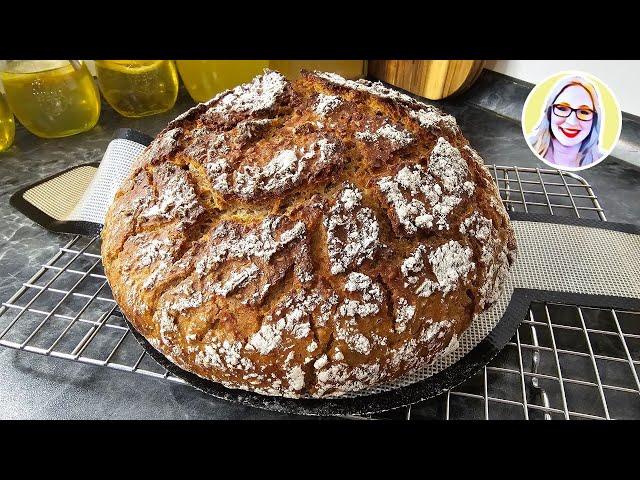 Entdecke das Geheimnis: Aromatisches Roggenbrot mit Sauerteig und Hefewasser - Gebacken im Topf