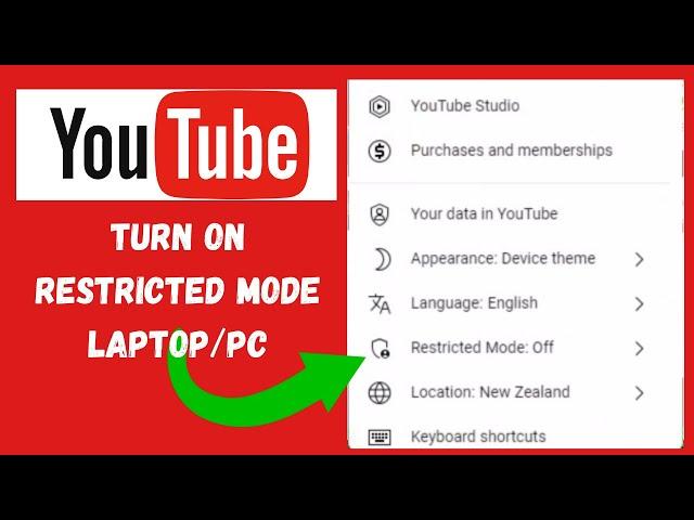 How to Turn-Off Restricted Mode on YouTube Laptop/PC 2024