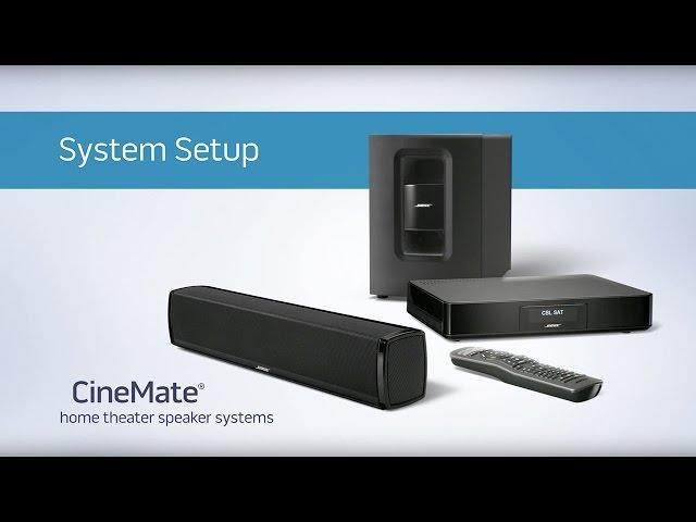 Bose CineMate Home Theater Speaker Systems - System Setup