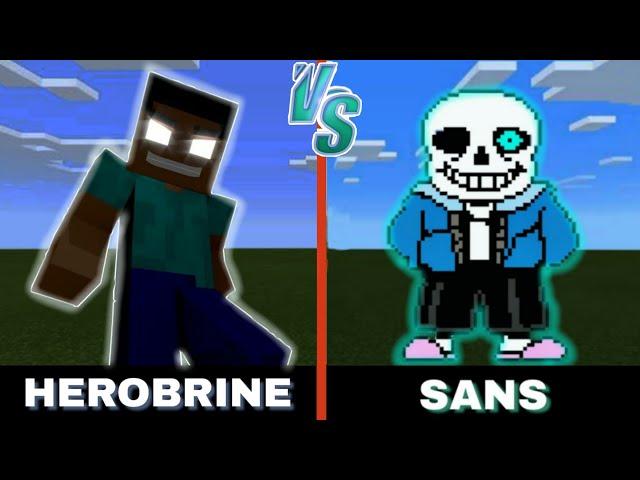 Herobrine vs. Sans | Minecraft (DOPE AND INTENSE BATTLE!)