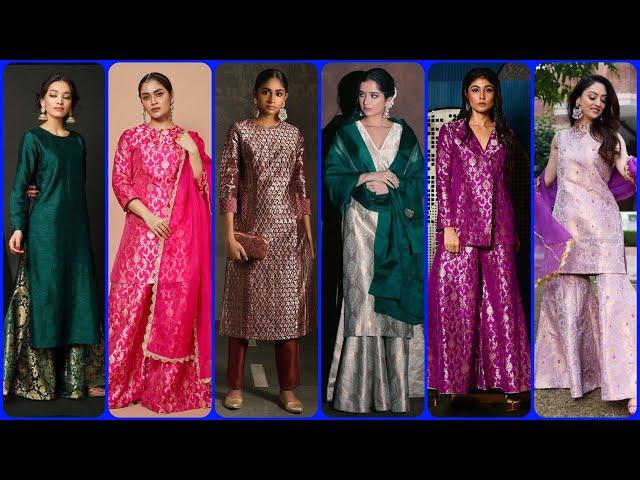 Trendy Party Wear suit design 2025 |  New Banarasi Suit Design 2025 | wedding Brocade Suit Design