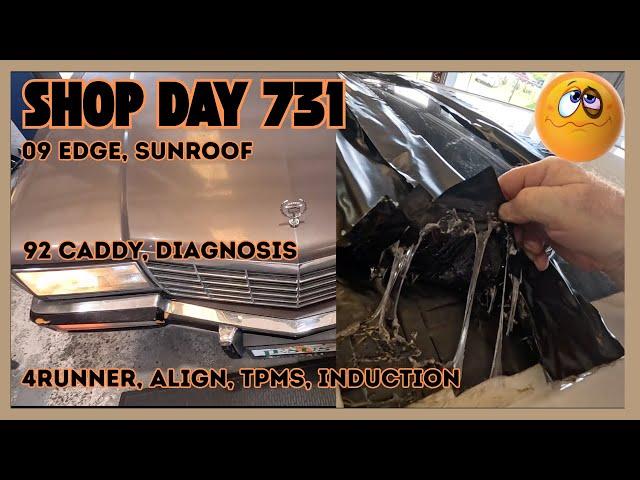Edge Sunroof mess, 92 Caddy bigger mess, 4Runner beauty gets TPMS, Align and Induction. Auto DAY 731