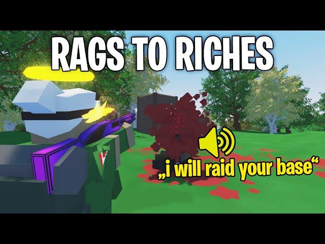 PERFECT 0 DEATHS RAGS TO RICHES! | Unturned Vanilla