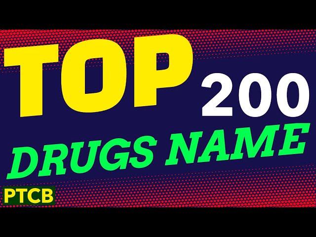 Top 200 Prescription Drugs:( 1 - 200 ) WITH AUDIO | PTCB |(Pharmacy Technician Exam) |Exam Top Video