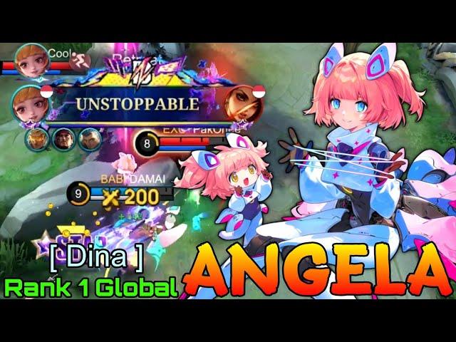 Unstoppable Angela 83% Win Rate - Top 1 Global Angela by [ Dina ] - Mobile Legends