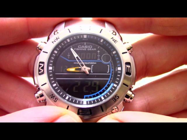 Часы Casio Fishing Gear AMW-703D-1A - Инструкция, как настроить от PresidentWatches.Ru