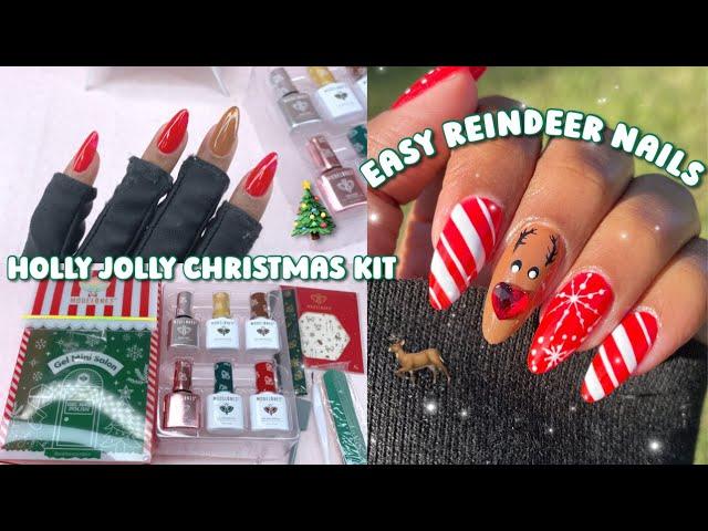 MODELONES HOLLY JOLLY HOLIDAY SALON KIT! ️ Beginner friendly Christmas nail art + Gel X nails