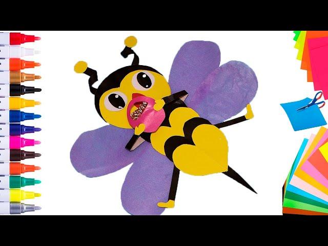 How to make a bee with your own hands, children's paper crafts for kindergarten and school