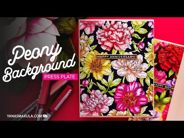 How to Use Spellbinders Peony Background Press Plate