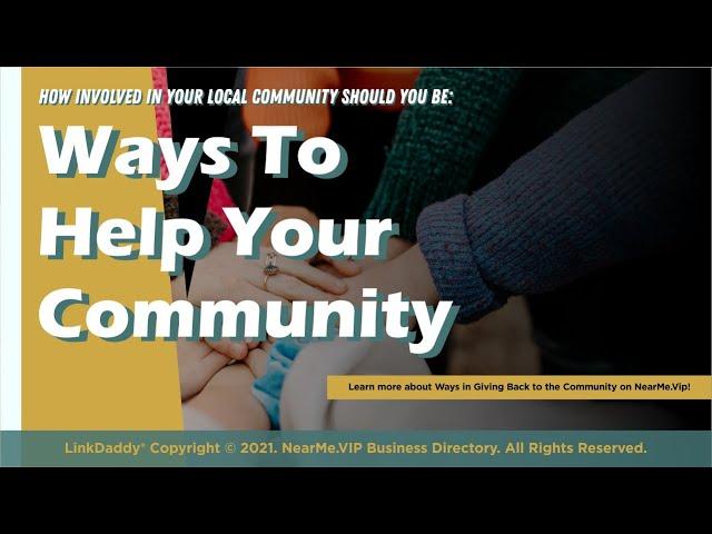 Ways To Help Your Community