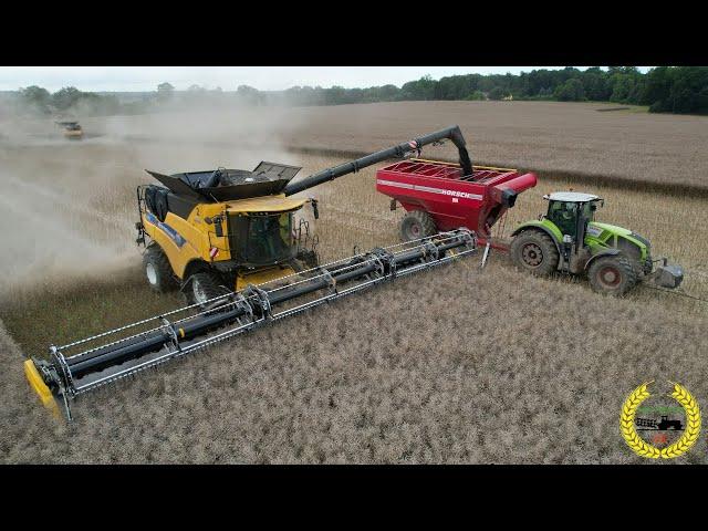 2 x New Holland CR10.90 mit 13,70 m MacDon FD2 Flexdraper / HW80 / Horsch Titan 34 UW / Rapsdreschen