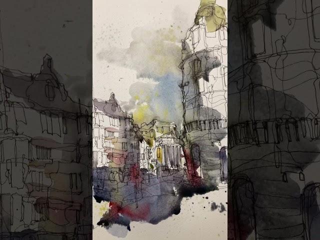 Sketching the Lyceum Theatre, London. Home of The Lion King