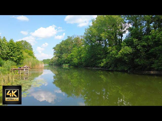 Stunning scenery in Bezdan Danube bayou in Sombor Serbia 4k DJI Mini 3 2023