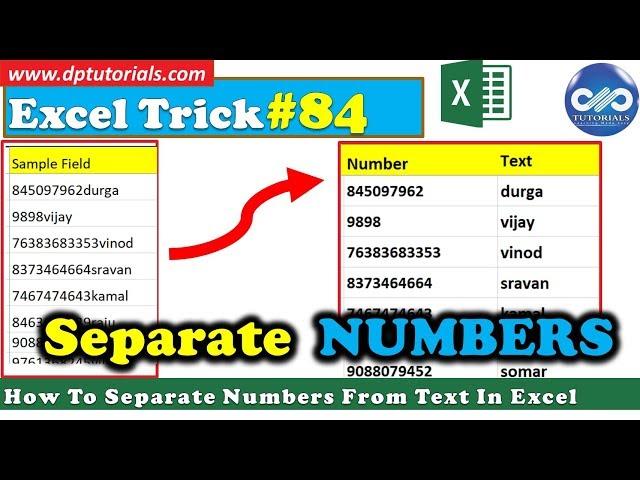 How To Separate Numbers From Text In Excel || When The Number is at the start of text