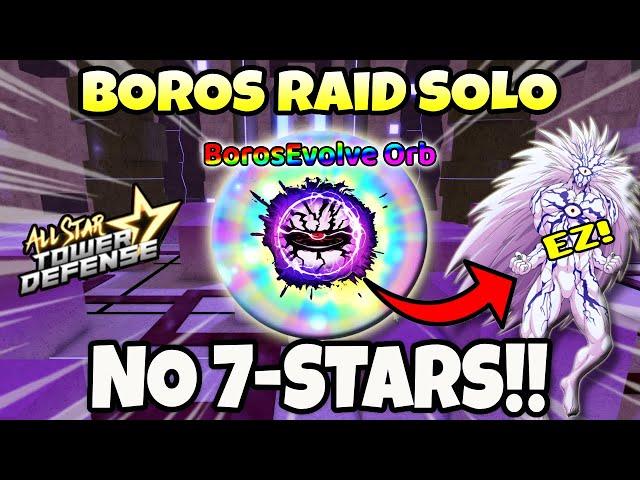 Solo Boros (Alien Boss) Raid (No 7-Stars: Banner Units Only!) All Star Tower Defense Roblox | astd