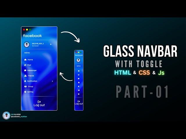 Glass Effects Navbar #codewith_muhilan #css #coding