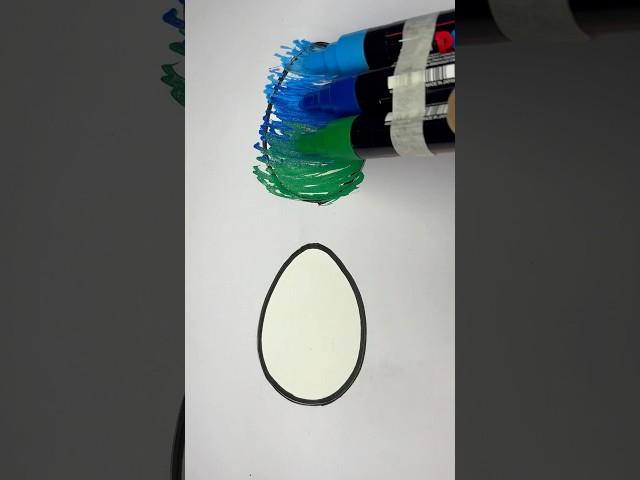 Creative Easter Eggs With Paint Marker  #shortsart #art #artscraft