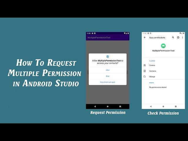 How to Request Multiple Permission in Android Application