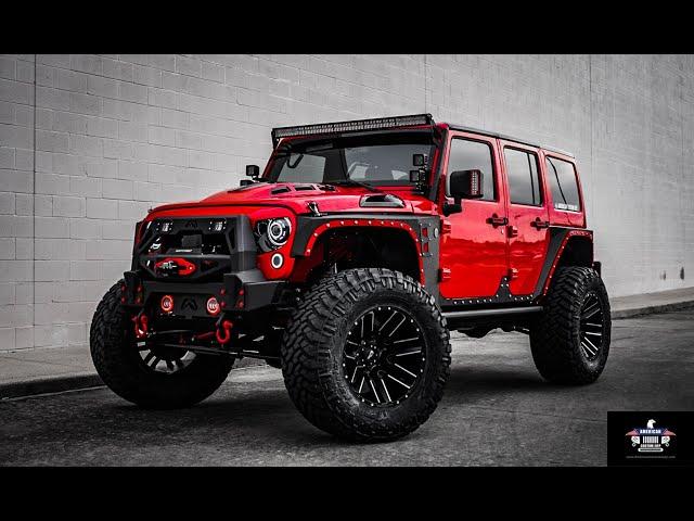 Custom Jeep Wrangler Unlimited Red Armor Demon Edition