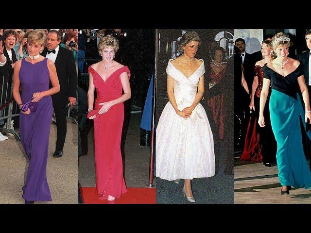 Royal Princess Diana's Royal Wadding Long Stylish Maxi Princess Dresses Ideas