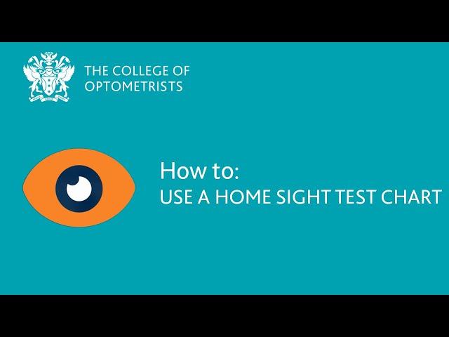 How to: Use a home sight test chart