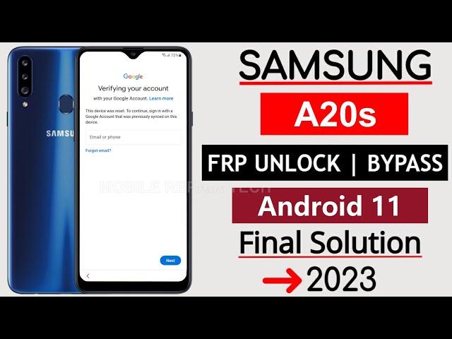 Samsung A20s Frp Bypass Android 11 Without Pc | Samsung A20s google account bypass android 11