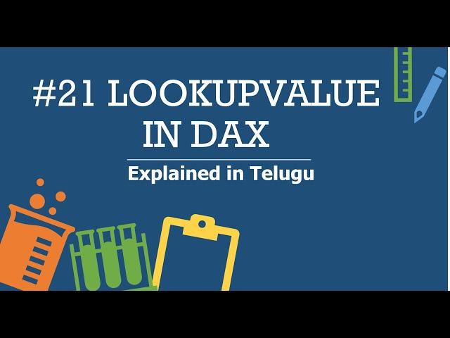 21) LOOKUPVALUE Function in DAX | Explained in Telugu | Power BI Telugu Tutorials