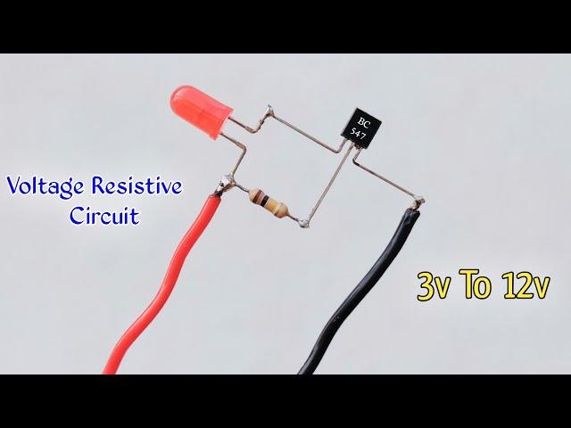 Voltage Resistive Circuit // 3.7v To 12v // Led Circuit // BC547 Project