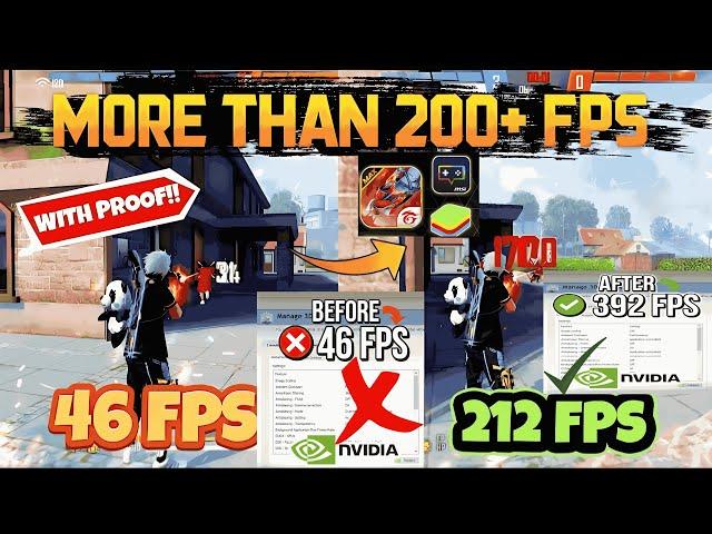 How to enable High FPS in free fire️PC Bluestacks |Nvidia Control Panel Setting For Lag Fix ️