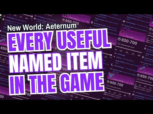 EVERY Useful Named Item in New World: Aeternum (UPDATED)