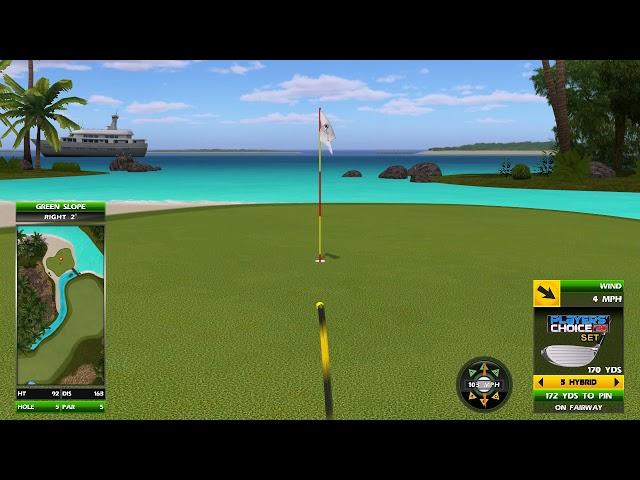 Golden Tee Great Shot on Tropical Falls!