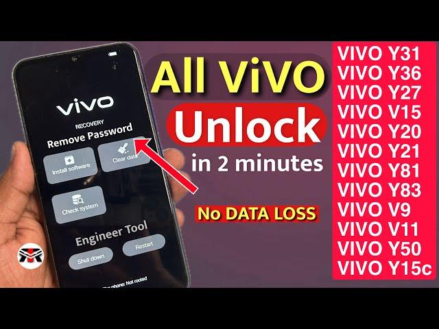 ViVO Y27, Y36, Y56, T2x, Y17s, Y100 Hard Reset Not Working || All Type Password Pattern Lock Remove