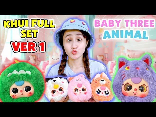 #UNBOX FULL SET BABY THREE ANIMAL VER 1.0 | KHUI TOÀN MẮT RƯNG - Vê Vê Channel