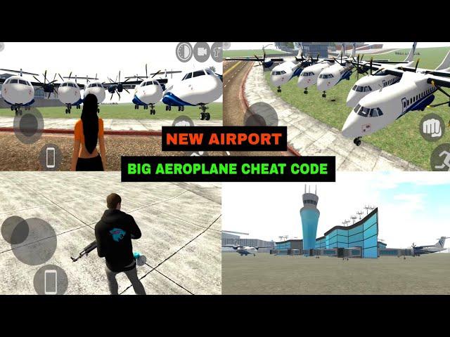 New airport | big aeroplane + mr beast character cheat code | new update | indian bike driving 3d