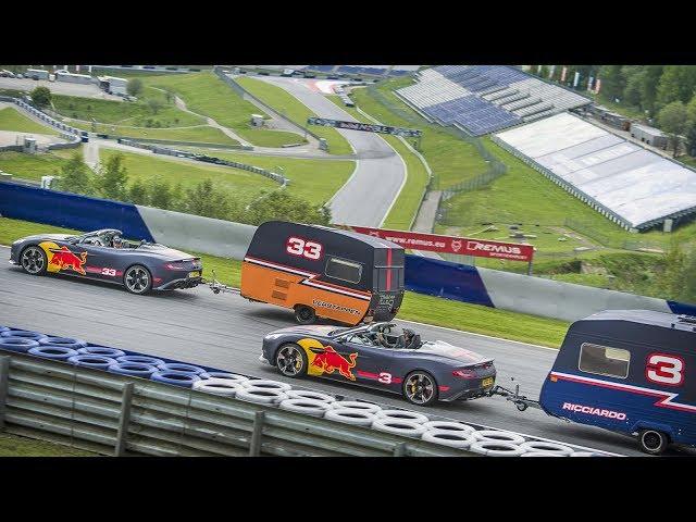 A Caravan Race with an F1 twist! Daniel Ricciardo and Max Verstappen take it to the Red Bull Ring