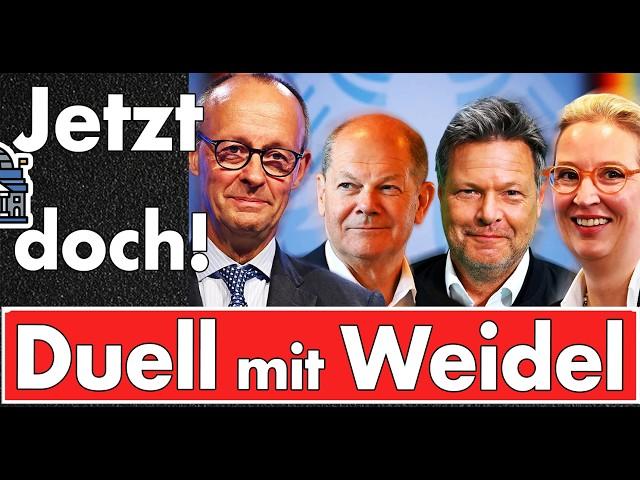 Jetzt doch! Große Debatte zwischen Weidel, Merz, Scholz & Habeck! Öffentlicher Druck hilft oft!